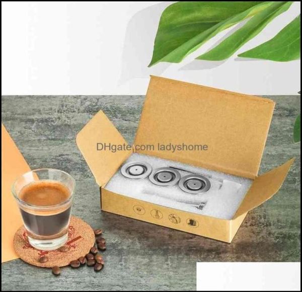 Filtri Caffè Cucina Sala da pranzo Bar Casa Gardenicafis Imballaggio ecologico Riutilizzabile Capsule di caffè per Nespresso Ricaricabile Pod Es227D1168309