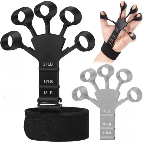 Fasce di resistenza 1 pz Silicone Gripster Hand Grip Finger Power Rinforzante Barella Trainer Palestra Fitness Esercizio Riabilitazione Accessori