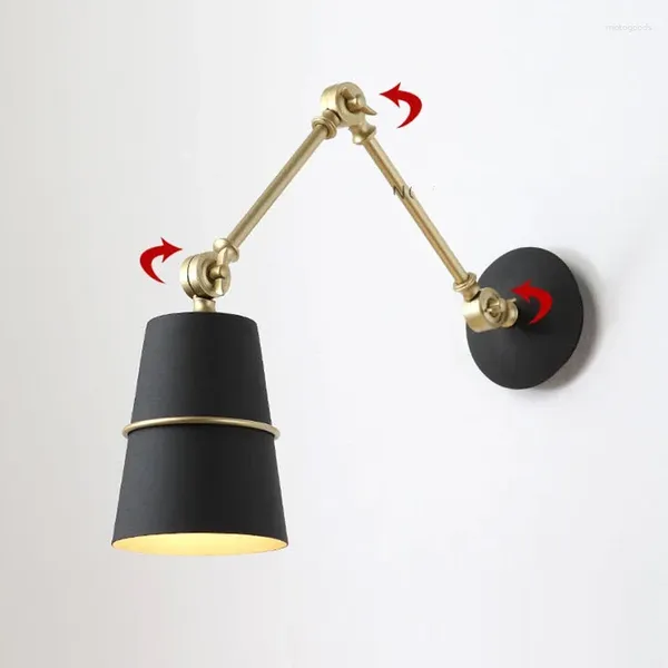 Lampada da parete Post Studio Moderno E27 Ristorante Minimalista Nero Bianco Decorazione Scrivania Comodino A Scomparsa