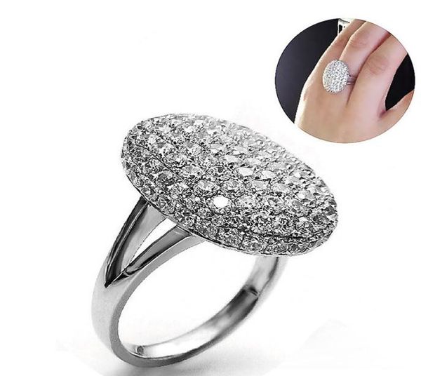 Luxo cor prata crepúsculo saga amanhecer bella noivado anel de casamento strass incrustado anéis jóias para mulher jl7176557