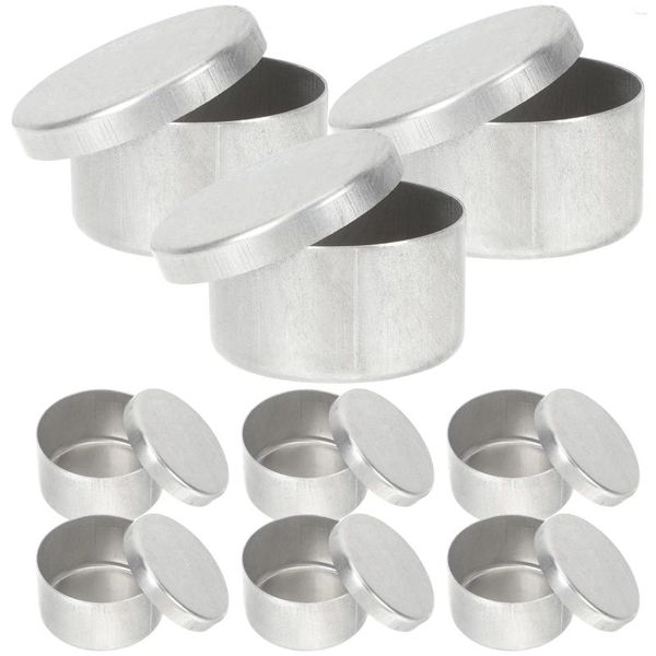 Depolama Şişeleri 9 PCS Toprak Örnekleme Kutusu Küçük Kaplar Boş Teneke Kapak Toplama Metal Kavanozlar Alüminyum Tartım Seyahat