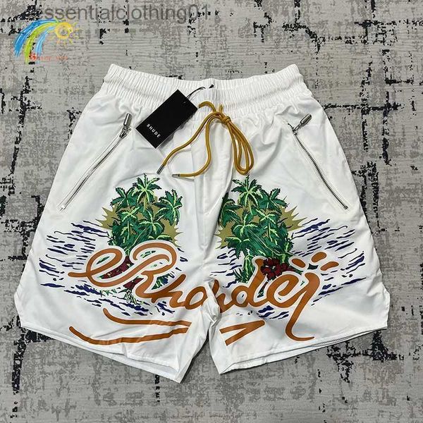 Shorts maschile Lettere di cocco stampare Shorts Shorts Summer Uomini 1 1 Sabbia casual DRSTRING BLACCHES semplice asciugatura rapida L231212