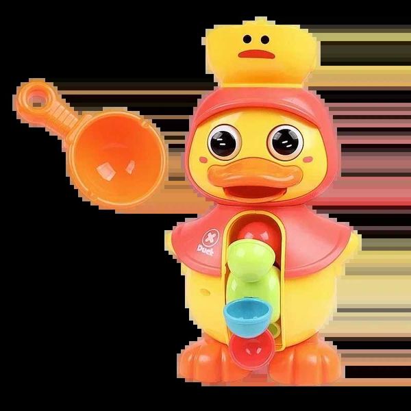 Игрушки для ванной 2023 Cute Duck Baby Shower Игрушки для ванны Дети Игра в воду Спиннер с присоской Водяное колесо Игры для детской ванной комнаты Q231212