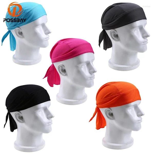 Capacetes de motocicleta Possbay esportes ao ar livre ciclismo boné cabeça lenço bandana bicicleta homens equitação bandana pirata chapéus motociclista