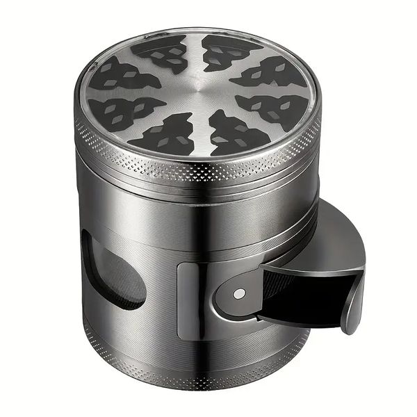 1pc, máquina de moagem de liga de zinco de 4 camadas de 4 mm, moedor de metal, triturador de cigarro, moedor de especiarias, máquina de moer, moedor de tabaco, acessórios para fumantes, Chrismas Gifts