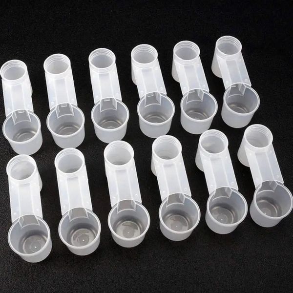 Decorações de jardim 1020 pcs portátil plástico aviário gaiola transparente bebedor copo garrafa de água alimentador de pássaros acessórios de água 231211