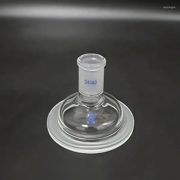 Tampa de garrafa de reação de boca à terra única 100mm/150mm/200mm/230mm flange diâmetro externo junta 24/40 tampa de vidro