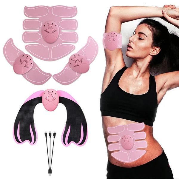 Portátil Slim Equipamento Abdominal Muscle Trainer EMS Estimulador Nádega Hip Fitness Corpo Emagrecimento Massageador USB Recarga Drophipping 231211