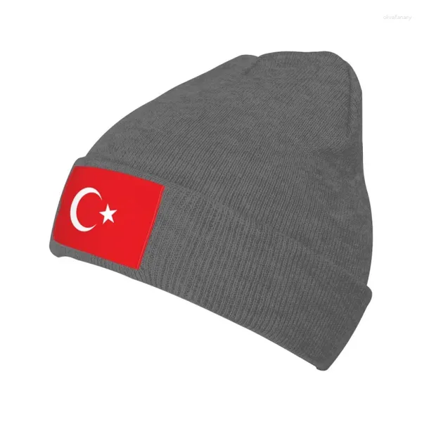 Baskenmütze, türkische Flagge, Strickmütze, Mütze, Strickmütze, Unisex, Hipster