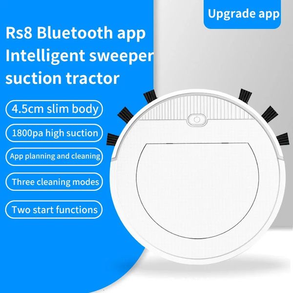 Aspirapolvere 5in1 Wireless Mobile Phone APP Telecomando Smart Robot Aspirapolvere Super silenzioso Spazzatrice Home Office 231211