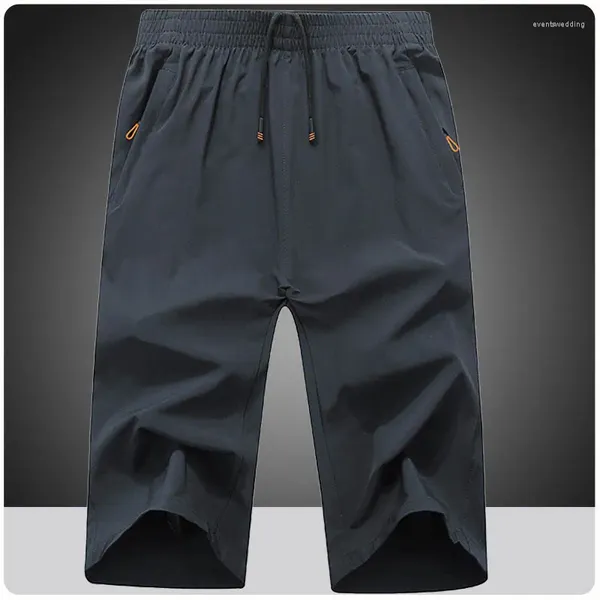 Pantaloncini da uomo da trekking leggeri 3/4 lunghi per uomo Streetwear Cargo Short Work Travel Workout Pants 7XL 8XL 9XL