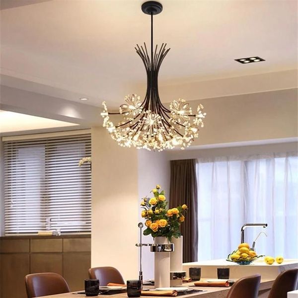 Moderne kreative Löwenzahn-Blumen-Kronleuchter, LED-Wohnzimmer, Restaurant, Bekleidungsgeschäft, Heimdekoration, Blumenstrauß-Lampe, 19 Köpfe, Chande252Y