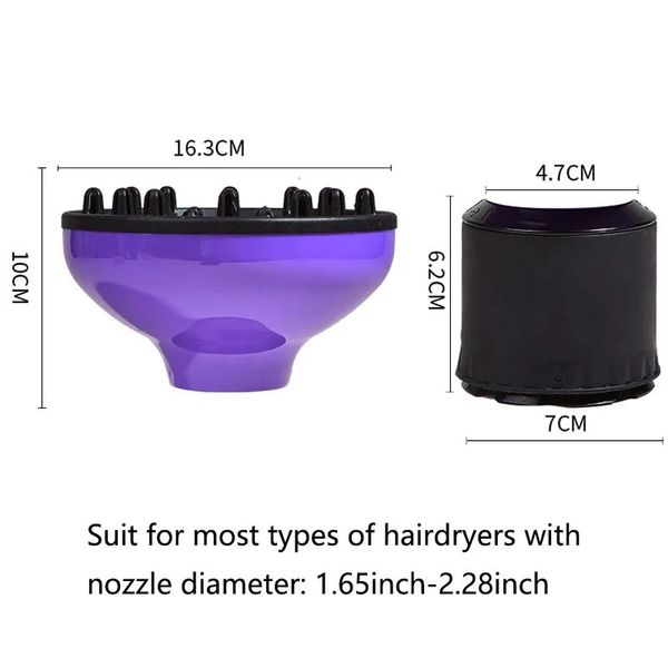 Ds VS Asciugacapelli Universale Curl Diffusore Copertura Asciugacapelli Asciugatura ricci Ventilatore Bigodino Strumento per lo styling ondulato Accessori per il salone 231211 MIX LF