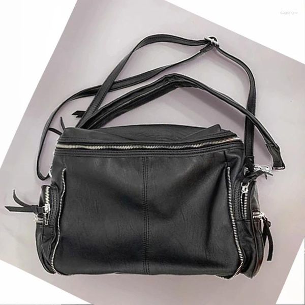 Abendtaschen Korean Casual Für Frauen Luxus Designer Handtasche Geldbörsen 2024 In PU Mehrere Taschen Moto Biker Große Kapazität Schulter