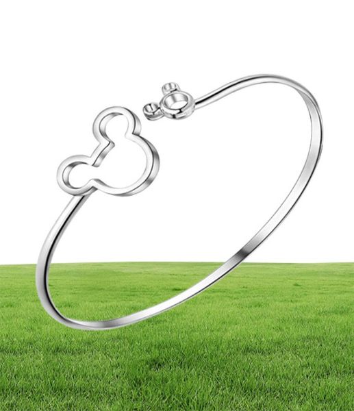 intero braccialetto in argento braccialetto braccialetto a forma di topo donne ragazza carina intero PR negozio di fabbrica promozione9613945