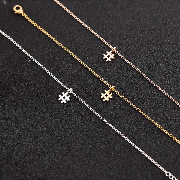 10PCS Tiny Initial Alphabet # Hashtag Armband Einfache Gestempelte Nummer Zeichen Symbol Brief Zeichen Klavier Musiknote Armbänder266r