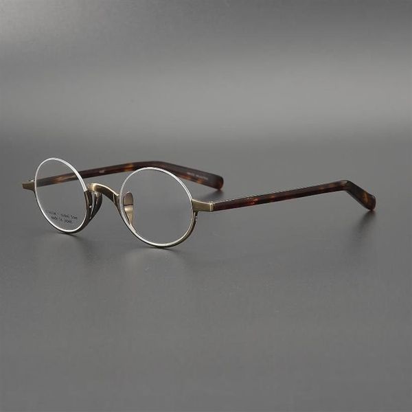 Coleção japonesa da mesma armação redonda pequena de John Lennon, óculos retrô da China, armações de óculos de sol da moda242a