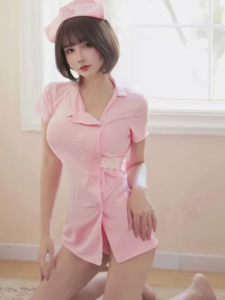 Camicette da donna Divertenti Petto piccolo Uniforme Giochi di ruolo di grandi dimensioni Sexy Seducente Fascino appassionato Sottile Spacco laterale Erotico Sottile 75H4