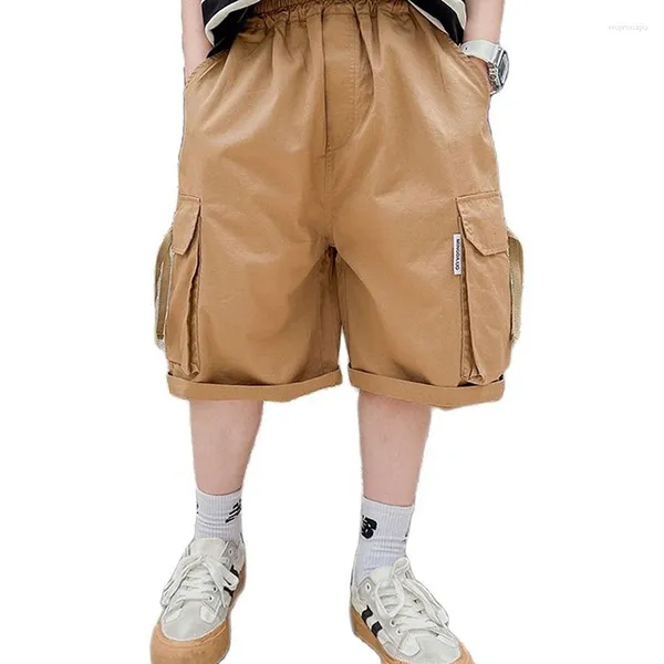Calças calças para menino cor sólida meninos verão crianças estilo casual roupas adolescentes 6 8 10 12 14