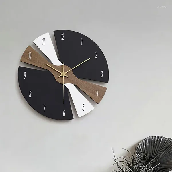 Relógios de parede silencioso engraçado elegante ponteiros arte estética relógio simples quebra-cabeça design reloj pared decoração de casa interior