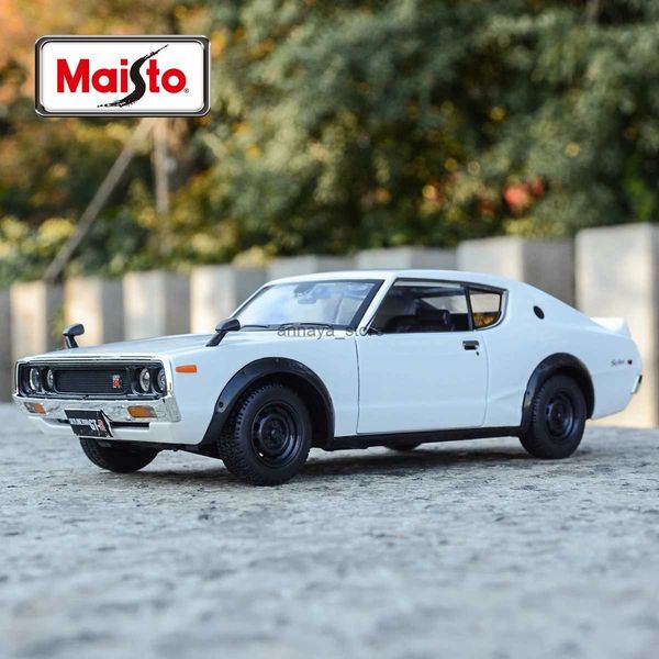 Modello di Diecast Cars Maisto 1 24 1973 Nissan Skyline 2000GT-R (KPGC110) Veicoli statici per cast statico Modello da collezione Toys1L23116