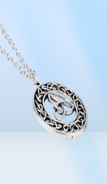 12 Stück Outlander ish Irish Celtics Knot Eternity Trinity Halskette Anhänger Dreieck Totem Halskette für Frauen Männer Geschenk8345002