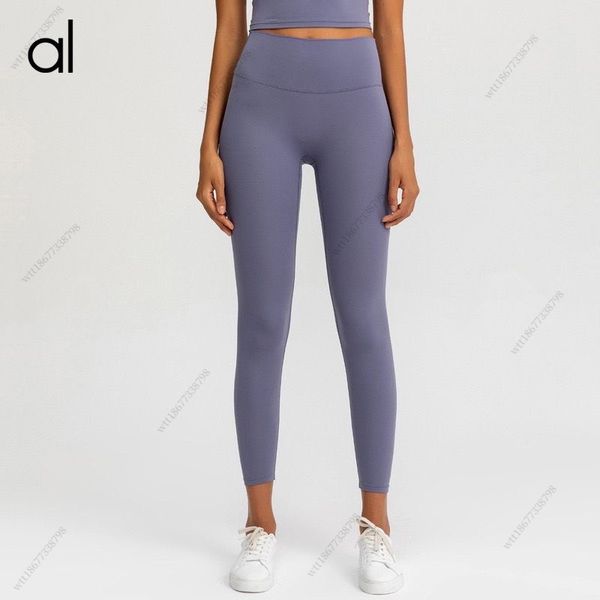 Vestiti da yoga al Pantaloni da yoga a vita alta Pantaloni attivi da donna Push-up Fitness Leggings dritti Elastico morbido Sollevamento dell'anca Pantaloni sportivi a forma di T elasticizzati Allenamento da corsa