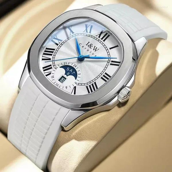 Наручные часы Montre Homme CARNIVAL Механические спортивные часы для мужчин с резиновым ремешком, автоматические наручные часы 30 м, водонепроницаемые, Reloj Hombre