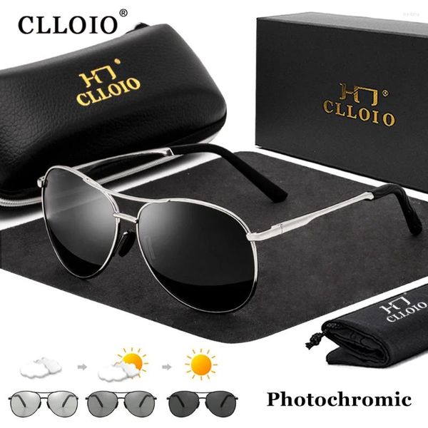 Солнцезащитные очки CLLOIO Top Pilot Pochromic мужские поляризационные очки для вождения днем и ночью женские очки-хамелеоны с антибликовым покрытием от солнца UV400