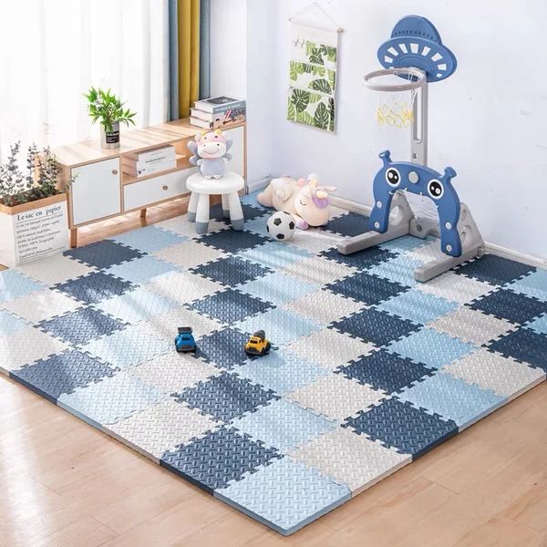 Play Mats Puzzle Mat Baby EVA Foam Play Preto e Branco Intertravado Exercício Azulejos Tapete e Tapete para Crianças Pad 30 * 30 * 1cm Presentes 231212