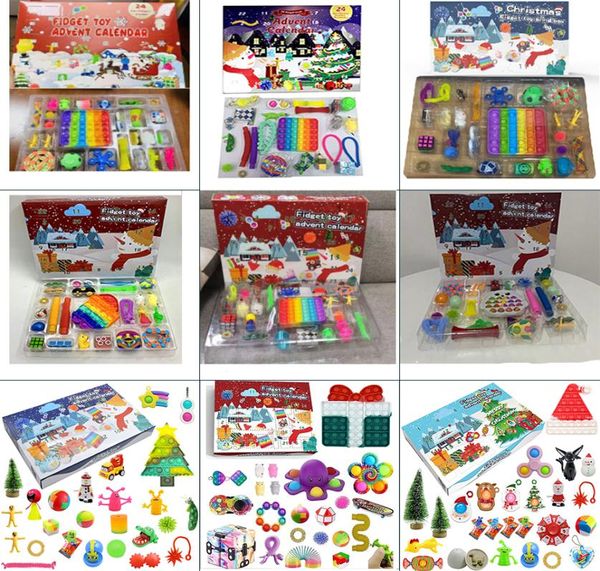 24 Calendario dell'Avvento Scatola cieca di Natale Sorpresa Anti-stress Set di giocattoli Squishy a lenta crescita Squishy Spremere Regalo per bambini Ragazzi5596036