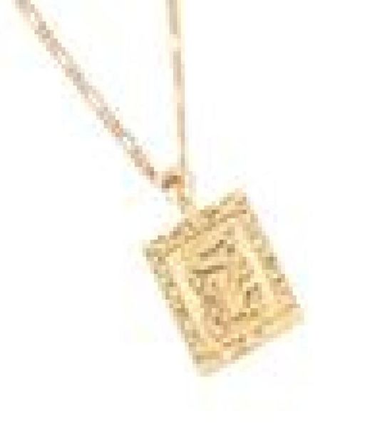 New Fashion Real 24K Placcatura in oro Collana Ciondolo Uomo Gioielli Drago Catena d'oro Hiphop Rock Jewelry2108184