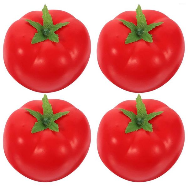 Partydekoration 4 PCs Hochzeitsdekoration Tomate Simulierte Gemüsemodelle lebensee Dekorationen rote Requisiten Gefälschte künstliche Früchte