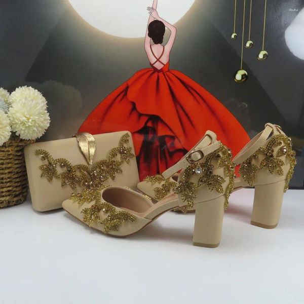 Sapatos de vestido Baoyafang apontou toe champanhe strass casamento nupcial e saco slingbacks feminino senhoras festa sapato raso mulheres