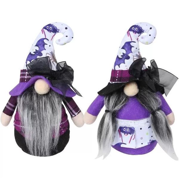 Bomboniera Gnomi scozzesi viola Ornamenti Giocattoli Festa Senza volto Fantasma Ragno Peluche Bambola Forniture per festival di Halloween Per ragazzo Drop Consegna Dhrpw