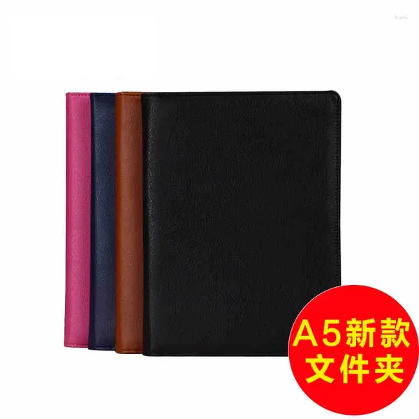 Top A5 Business PU Leather File Folder Manager Folders Notebook Travel Journal Agenda Organizer Planner Document Cover 464A