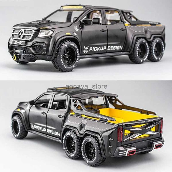 Diecast Model Cars 1 28 Model Alloy Car X-Class 6 * 6 Toy Vehicle Diecast Sound And Light Mini Metal Car Simulação Coleção Presentes Brinquedos para meninosL231212L23116