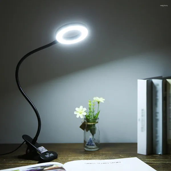 Lampade da tavolo Tomshine USB Clip-on Light con 3 modalità colore 10 luminosità dimmerabile 18 LED Luci da lettura Protezione degli occhi Lampada da scrivania per bambini