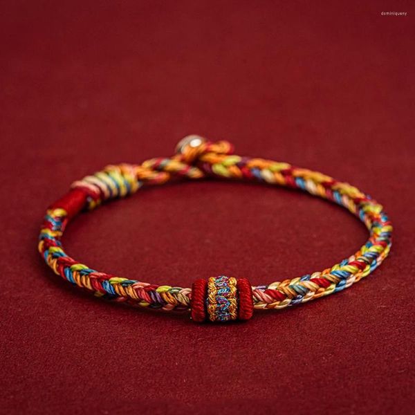 Charm Armbänder traditionelle Luck Knoten rote Stringarmband für Frauen Männer handgefertigtes Seil geflochtene Bless Freundschaft Schmuck Geschenke