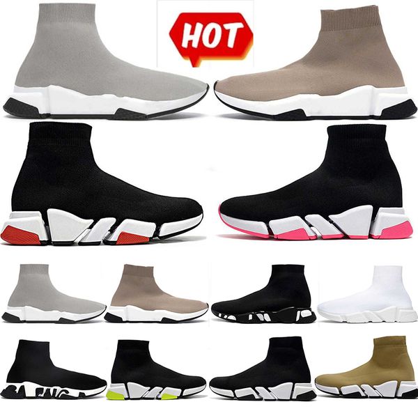 scarpe calzino casual scarpe da ginnastica sneakers 2024 scarpe spedizione gratuita nero bianco rosso bottone giallo verde rosso grigio colore per uomo donna all'aperto 36-45