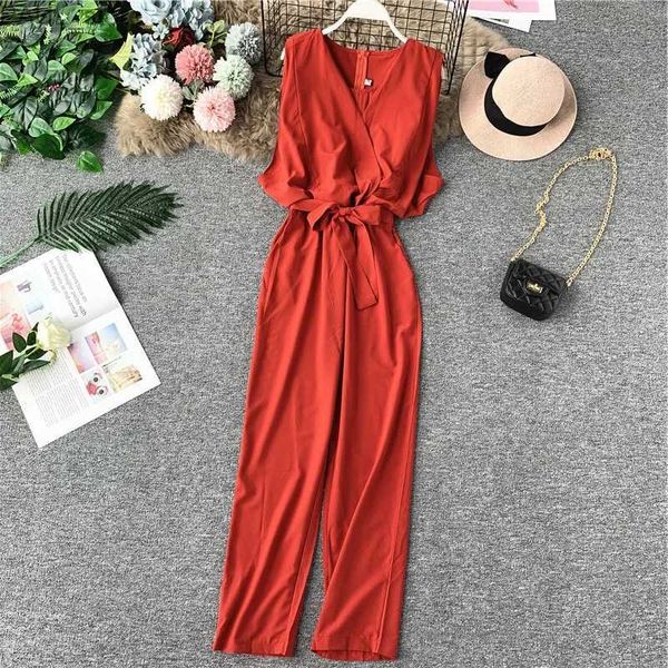 Damen-Overall, Strampler, Sommermode, lässig, hohe Taille, Slim-Fit-Overall, Rot/Schwarz/Blau/Rosa/Gelb/Orange/Grün, L231212