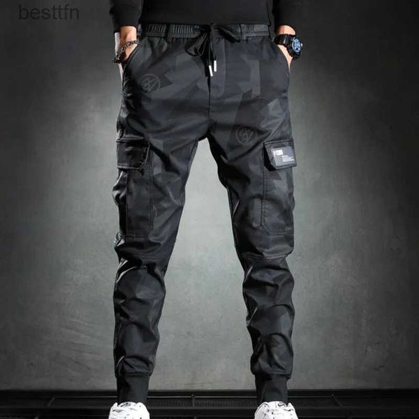 Pantaloni maschili pantaloni casual per uomini abbigliamento da abbigliamento sportivo tattiche militari lti tasca camuflage foresta run-outdoor sletdoor slim fit corsetl231212