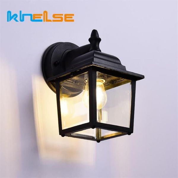 Americano antigo led luzes de parede ao ar livre à prova dwaterproof água montagem arandelas jardim pátio casa decoração exterior luminárias lamps290h