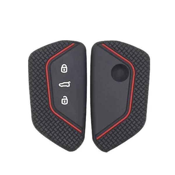 Para vw golf 8 mk8 gti gtd r id3 id4 2020 decoração silicone caso chave do carro fob titular capa guarnição acessórios