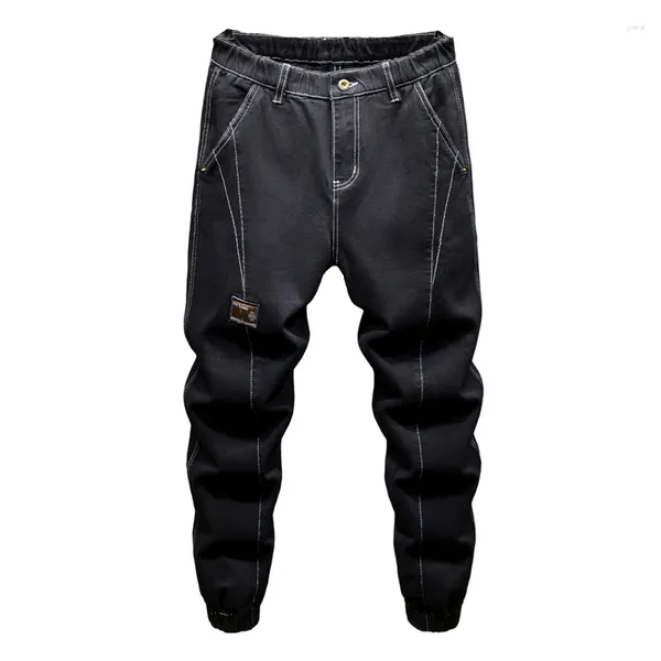 Herren Jeans Jogger Männer Pluderhosen Stretch Baggy Loose Fit Hosen Elastische Taille Mode Desinger Herrenkleidung Jean Hombre Cowboys