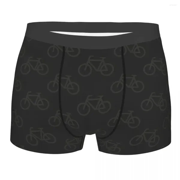 Mutande Boxer da uomo grigio scuro Slip da bici da bicicletta Traspiranti Divertenti Pantaloncini con stampa di alta qualità Regali di compleanno