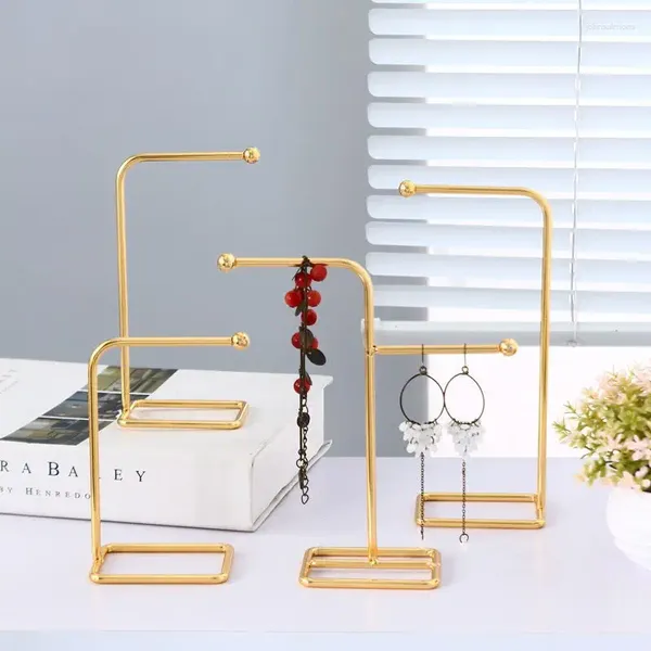 Bolsas de jóias DIY Organizador Prateleira Metal Brinco Rack Titular Pingentes Colar Display Stand