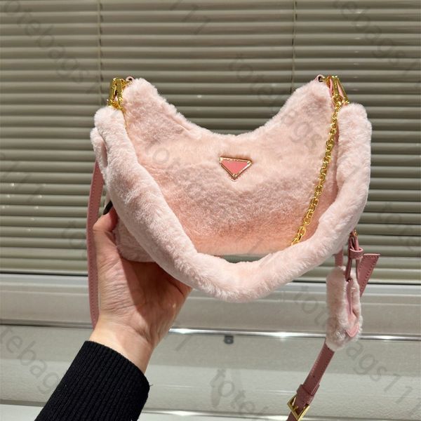 borse firmate in lana calda borsa da donna borsa hobo in peluche di qualità borsa a tracolla invernale borse a tracolla di lusso borsetta mini borsette carino kawaii