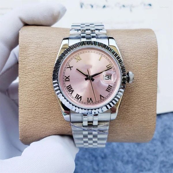 Armbanduhren Männer und Frauen 2024 Luxus Automatikmaschinen 36mm Rosa Hochwertiger Edelstahl 904LAAA Klassische Uhr