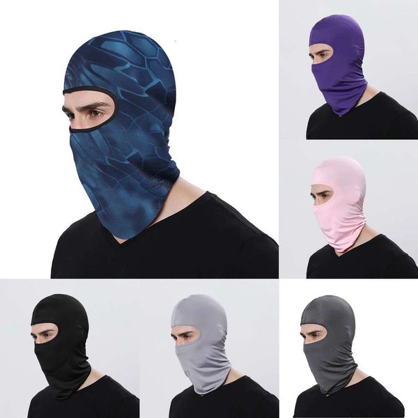 Novos chapéus ao ar livre motocicleta máscara facial ciclismo balaclava cobertura completa máscara facial chapéu balaclava lycra pescoço de esqui verão sol ultra proteção uv fino quente